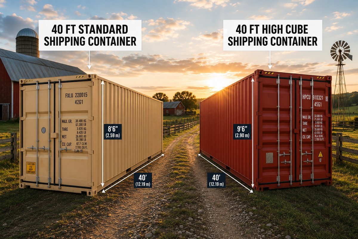 40ft high cube shipping container