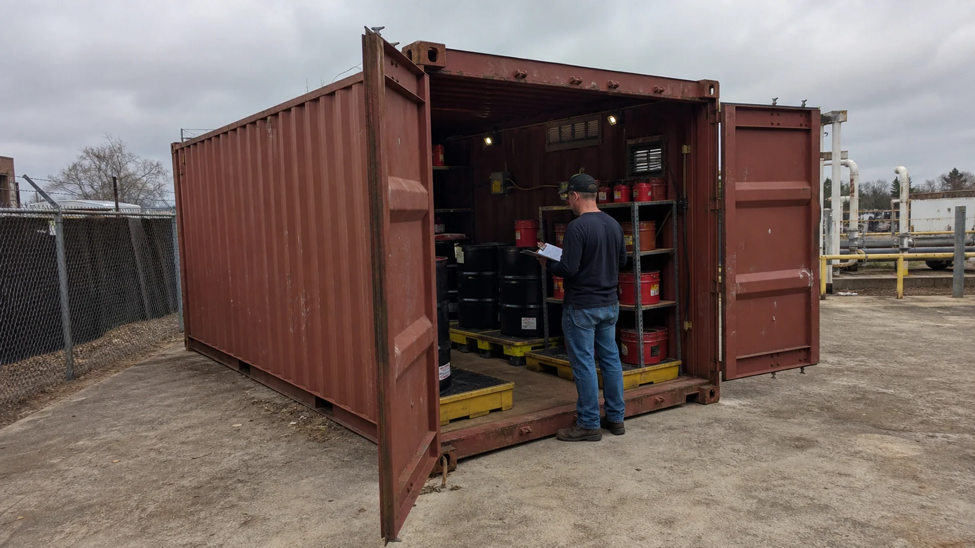 Hazardous Material Storage shipping container storage