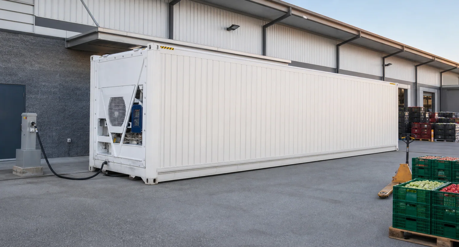 Refrigerated / Reefer shipping container storage